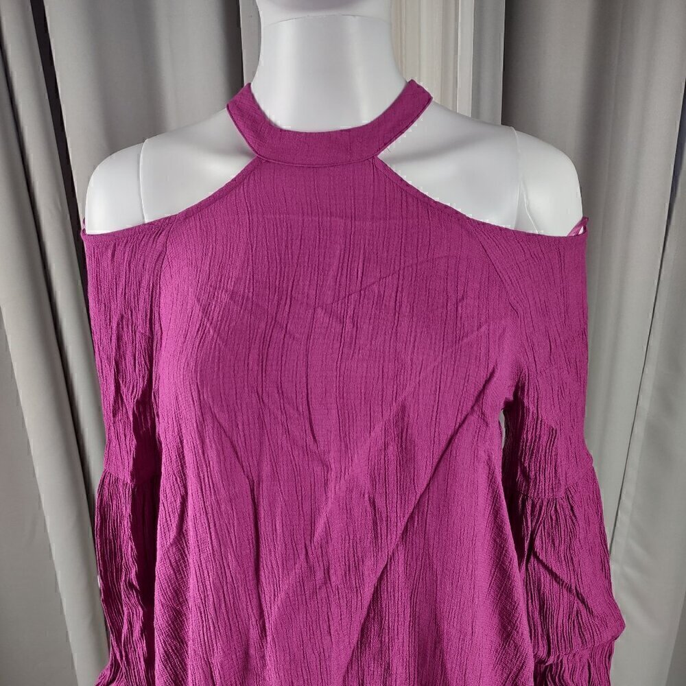 TCEC Women's Light Purple, Off The Shoulder Long Sleeve Midi Dress Size L - Picture 2 of 13